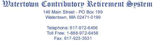 Watertown Contributory Retirement System